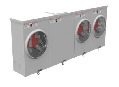 3 Gang Meter Socket 200 A